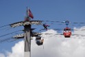 Koelner Seilbahn Gondel blieb haengen Koeln Linksrheinisch P372